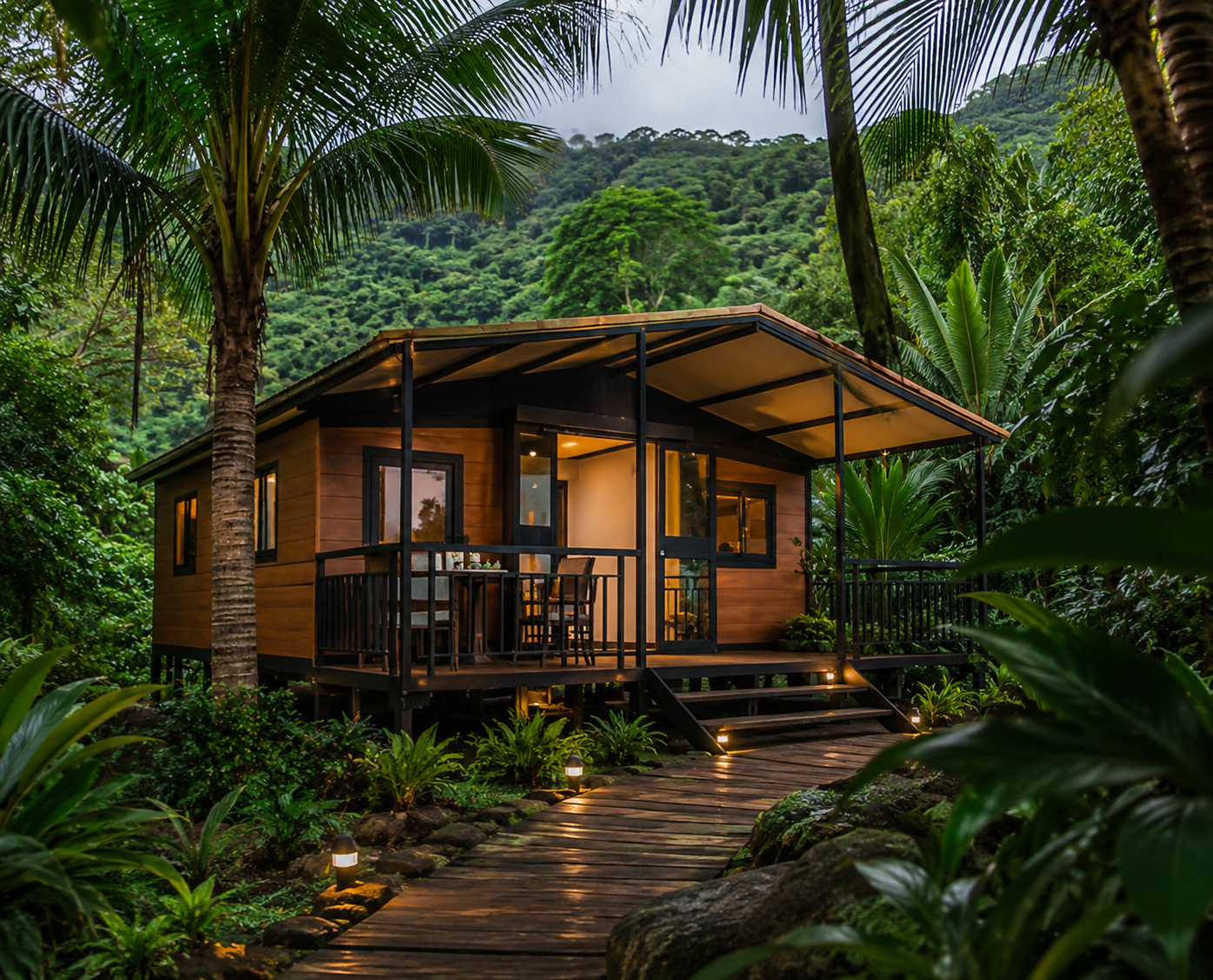 Forest-view tiny home at Pura Vida Nativa Resort