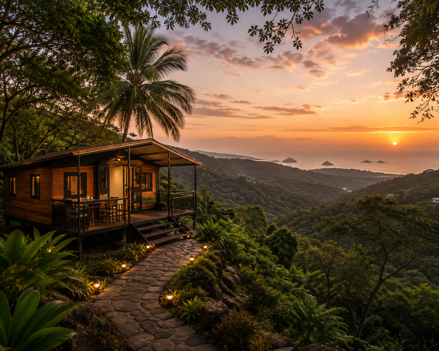 Ocean-view tiny home at Pura Vida Nativa Resort